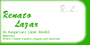 renato lazar business card